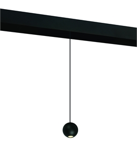 Black Ball 7w LED Pendant Light for Magnetic Track