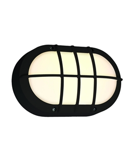 Black Cage Effect LED Bulkhead Lightt - IP54