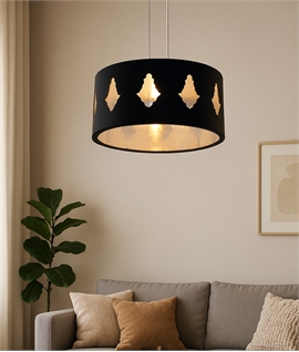 Italian Designer Holographic Laser-Cut Light Pendant - Dia 45cm
