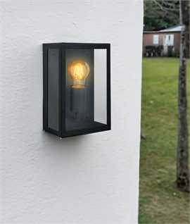 Black Box Outdoor Flush Wall Light - 2 Sizes