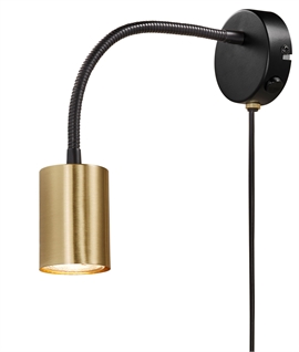 Switched Flexible Arm Wall Light - 3 Finishes 