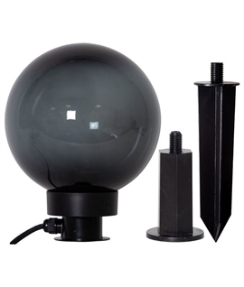Eglo Monterollo 20cm Black Globe Spike Light – Outdoor Feature Lighting for Lawns and Patios