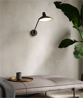 Black Switched Adjustable Wall Light