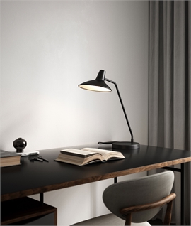 Sleek and Modern Black Adjustable Table Light - Touch Switch