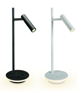 LED Reading Table Lamp - Illuminated on Base 