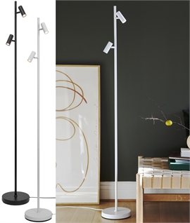 Elegant Dual-Head LED Floor Lamp with Moodmaker Dimming - Ideal for Readers
