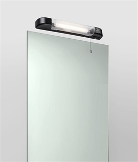 Black Bathroom Shaver Light with USB Charging & Shaver Socket