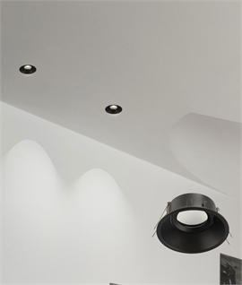 Round Low Glare Tilt Recessed Downlight - White or Black