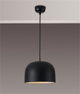 Scandi-Style Dome Pendant in 4 Colours - 22cm Diameter