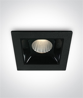 Black & Black Reflector LED Recessed Downlight - 5 Options