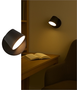 Switched Adjustable LED Wall Light - White or Black
