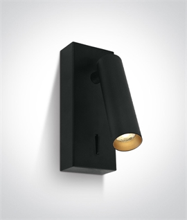 LED Adjustable Single Spot Wall Light - Switched