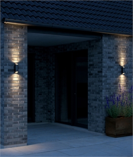 Cylindrical Flush Exterior Up & Down Wall Light