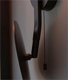 Adjustable Mirror Black Bathroom Wall Light with Opal Shade