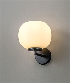 Frosted Glass Oval Ball Sphere Wall Light - 2 Options
