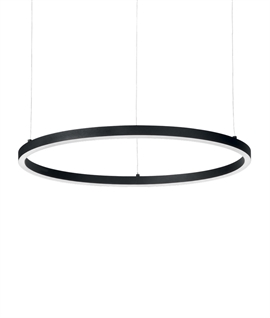 Slim Large Round LED Pendants - 2 Metre Drop