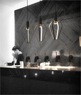 Dual Lit Minimal Pendant in Black - Energy Efficient Chic