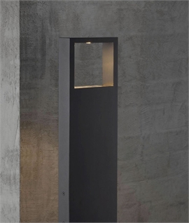 Black LED Contemporary Bollard