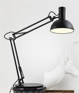 Adjustable Metal Lamp with Clamp, Table & Wall Fixture