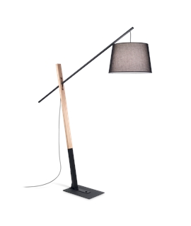 Adjustable Floor Lamp - Wood Detail & Shade