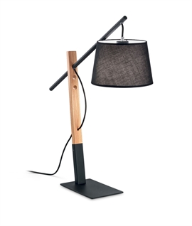 Adjustable Table Lamp - Wood Detail & Shade