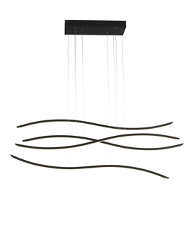 LED Suspended Linear Wave Pendant 