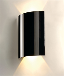 SLV Modern Glossy Black Up and Down Wall Light
