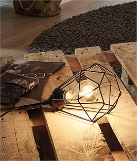 Hexagonal Table Lamp Copper or Black