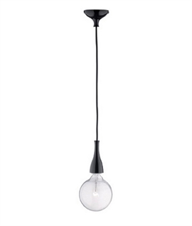 Minimal Bare Bulb Pendant and Lamp - Black Only