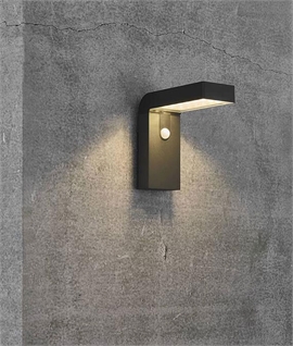 Low Glare Large Exterior Wall Light - Solar Powered