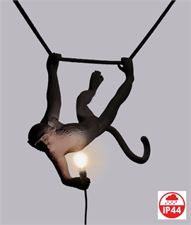 Monkey Swing Light in Black for Garden Use