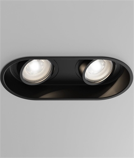 Angled Low Glare Adjustable Twin Downlight for LED Lamps