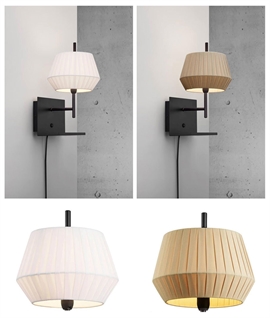 Bell Shape Shade and Black Shelf Wall Light