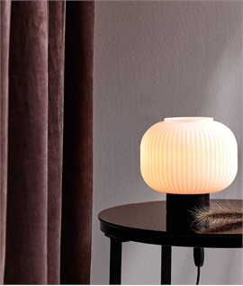 Opal Lined Glass Shade Table Lamp