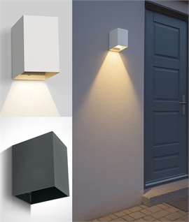 Outdoor IP54 LED Block Downlight for Walls - White or Anthracite