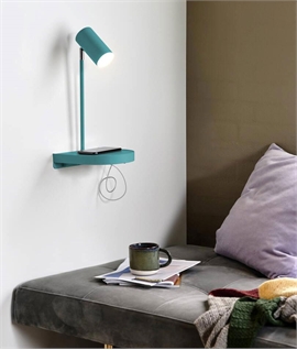 Funky Wall Light Shelf and USB Socket - 3 Options