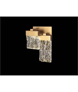 Bonomi Switched Wall Lamp, 2 x 4.5W LED, 3000K, Painted Brushed Gold, 3yrs Warranty