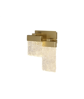Bonomi Switched Wall Lamp, 2 x 4.5W LED, 3000K, Painted Brushed Gold, 3yrs Warranty