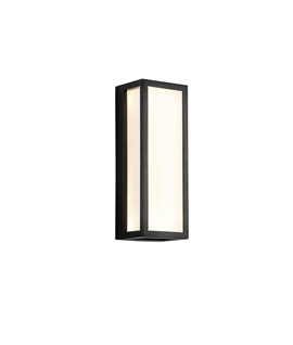 Urban Box Flush Frosted Wall Lamp, 10W LED, 3000K, IP65, Anthracite, 2yrs Warranty