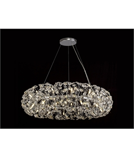 Boyd Pendant 1m Ring 26 Light G9 Polished Chrome-Crystal