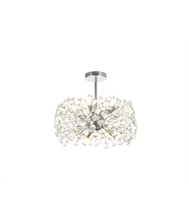 Boyd Semi Flush Pendant 8 Light G9 Polished Chrome-Crystal