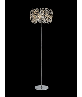 Boyd Floor Lamp 8 Light G9 Polished Chrome-Crystal