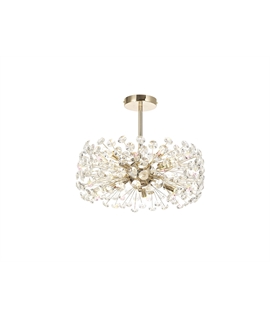 Boyd Semi Flush Pendant 8 Light G9 French Gold-Crystal