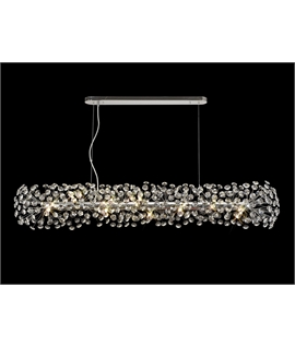 Boyd Oblong Linear Pendant 14 Light G9 Polished Chrome-Crystal