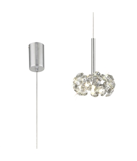 Boyd 1 Light G9 2m Single Pendant With Polished Chrome And Crystal Shade