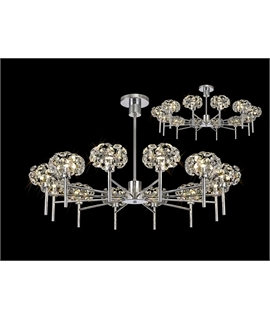 Boyd 12 Light G9 Telescopic Light With Polished Chrome And Crystal Shade