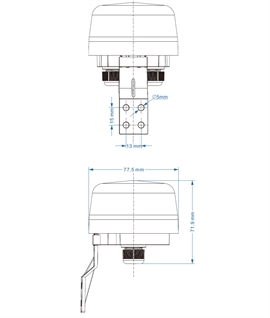 Dusk-to-Dawn Adjustable Photocell IP66 - Standalone Bracket Mounted With Stuffing Glands