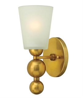 Goblet Style Wall Sconce - Classic Contemporary Wall Light with Opal Glass