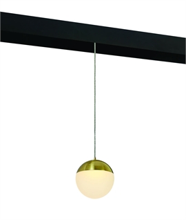 Brass & Opal LED Pendant for Magnetic Track