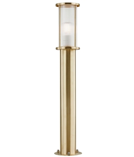 Ribbed Shade Exterior Bollard - Galvanized or Brass